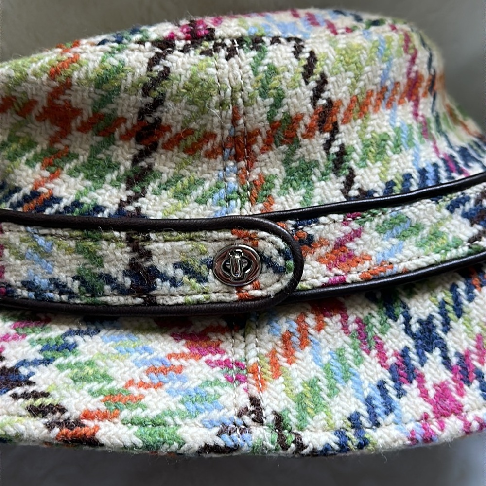 COACH || Tattersall Crusher Multicolor Winter Bucket Hat. Sz. S/P - Picture 6 of 16